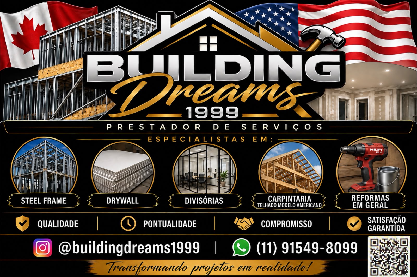 Construindo Sonhos - prestador de serviços de Steel Frame e Carpintaria